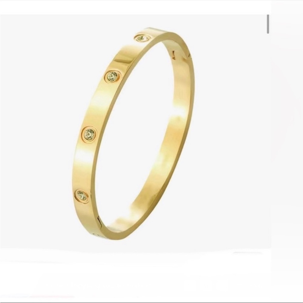 Lovely titanium steel bracelet in gold